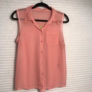 Vera Wang Blush Pink Blouse